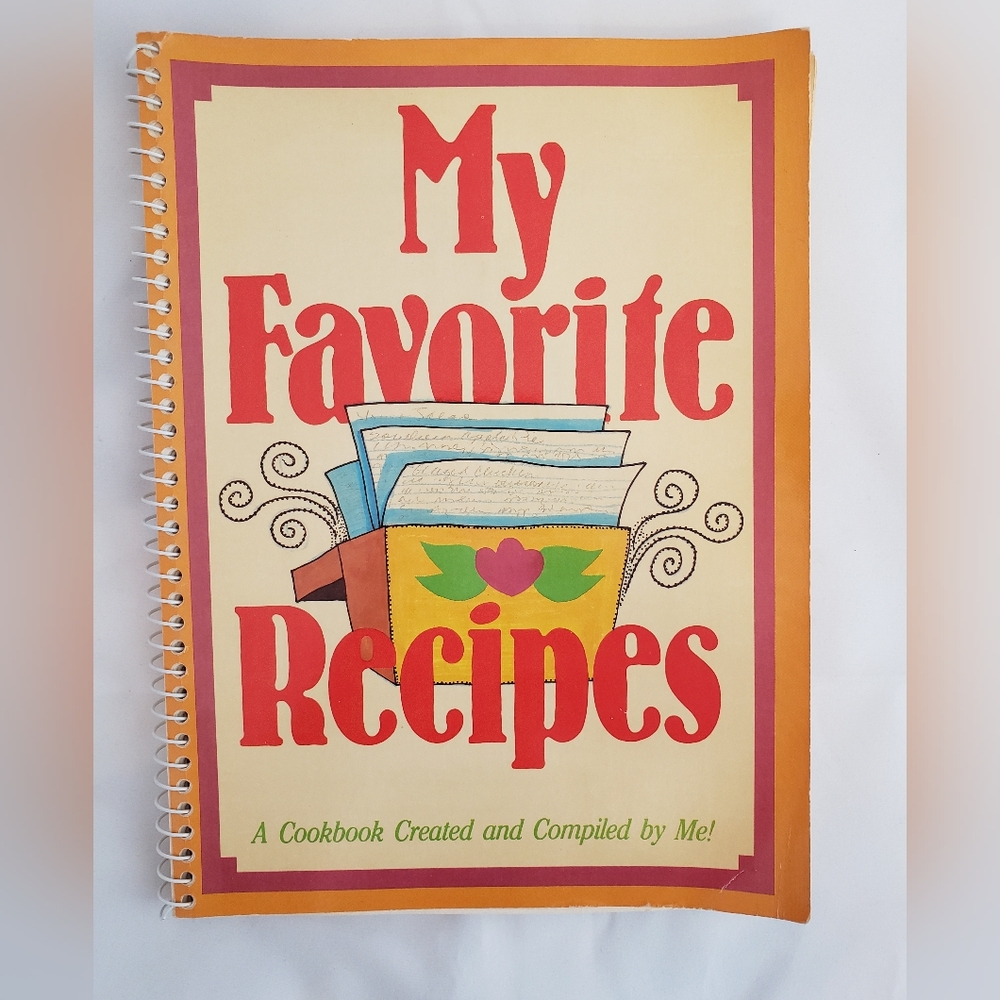 Vintage 'My Favorite Recipes' Spiral-Bound Cookbook